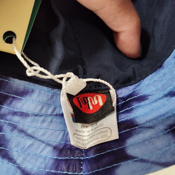 Meji Meji Blue Tie Dye Bucket Hat Men Size S Cotton Silk Blend NEW - Picture 6 of 8